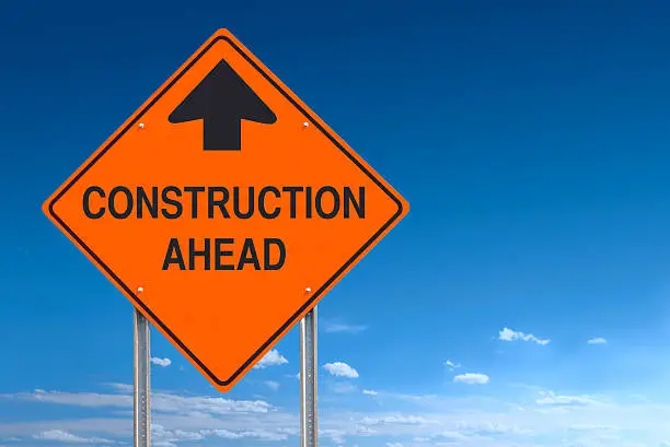 construction signs for construction ahead